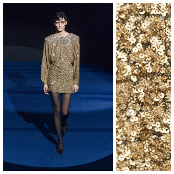 Zara Dresses & Skirts - NWT. Zara ZW Collection Golden Sequin Short Dress. Size XS.